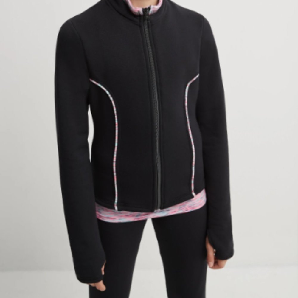 Mondor Polartec Jacket- Aqua/Pink Girls Size 12- 14